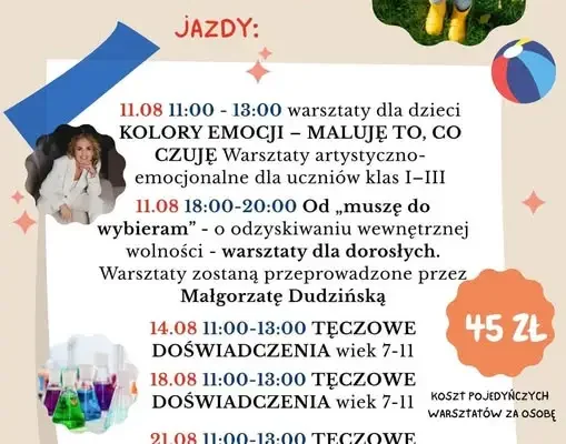Sierpniowe warsztaty w Strefie SOWA – zapisy trwają
