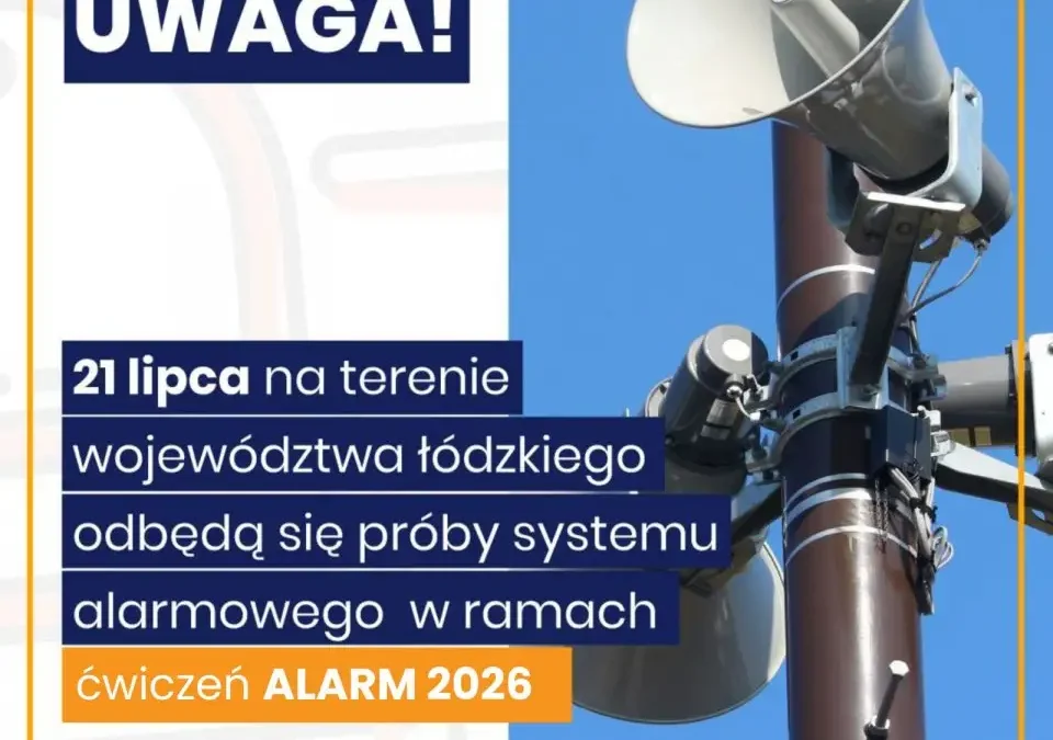 Krajowe ćwiczenia systemu ostrzegania „Alarm 2026” – syreny zawyją w całej Polsce