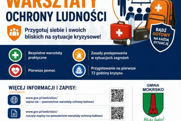 Bezpłatne warsztaty ochrony ludności – zapisz się już dziś