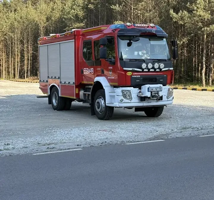 Pożar lasu w Załęczu Wielkim – strażacy walczyli z ogniem