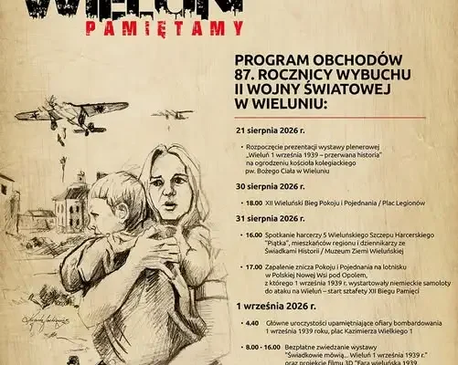 Wieluń pamięta: 87. rocznica wybuchu II wojny światowej – program obchodów