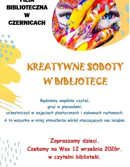 Kreatywna sobota w bibliotece – zapisy trwają