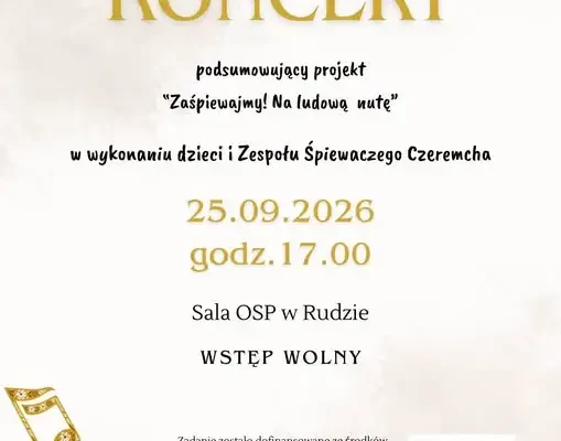 Finał projektu „Zaśpiewajmy! Na ludową nutę” w Wieluniu – koncert dzieci i zespołu Czeremcha