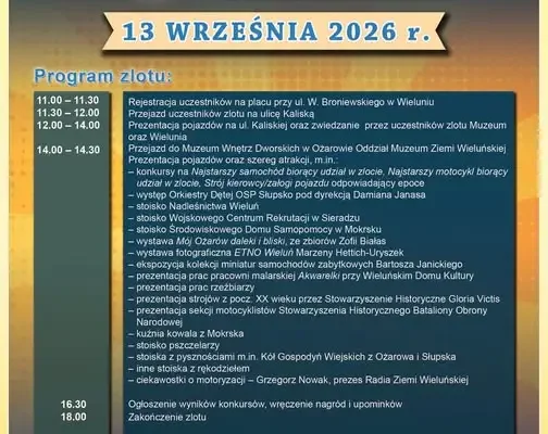 Wieluński Zlot Pojazdów Zabytkowych już w niedzielę – ulica Kaliska zamknięta