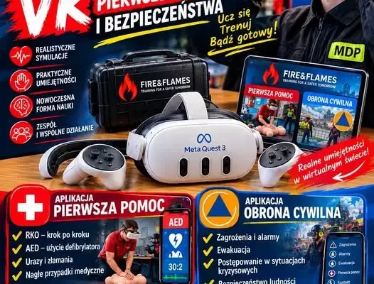 MDP Mokrsko szkoli młodych strażaków z wirtualną rzeczywistością