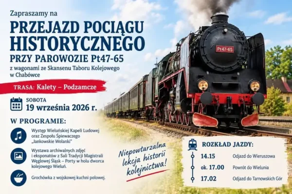Parowóz Pt47-65 zawita do Wielunia. Historyczny przejazd już w sobotę