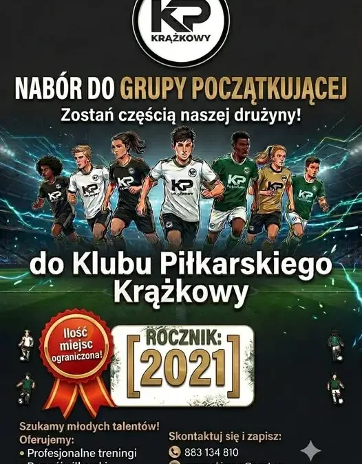 Klub Piłkarski Krakowski szuka młodych talentów – nabór do grupy początkującej