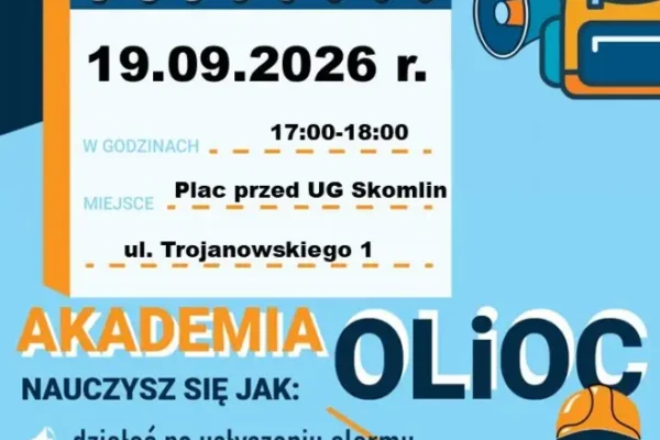 Skomlin: bezpłatne szkolenie z reagowania w sytuacjach kryzysowych już dziś