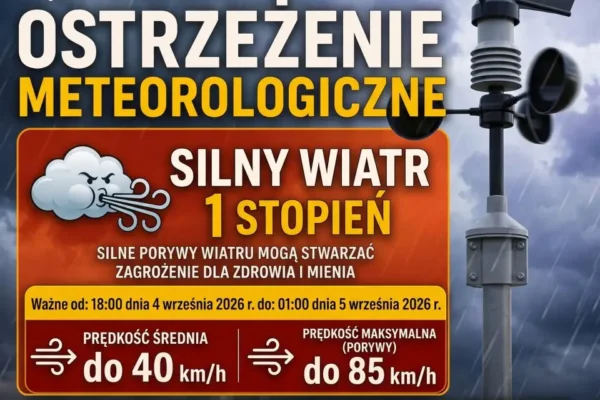 Ostrzeżenie IMGW: silny wiatr w nocy z piątku na sobotę